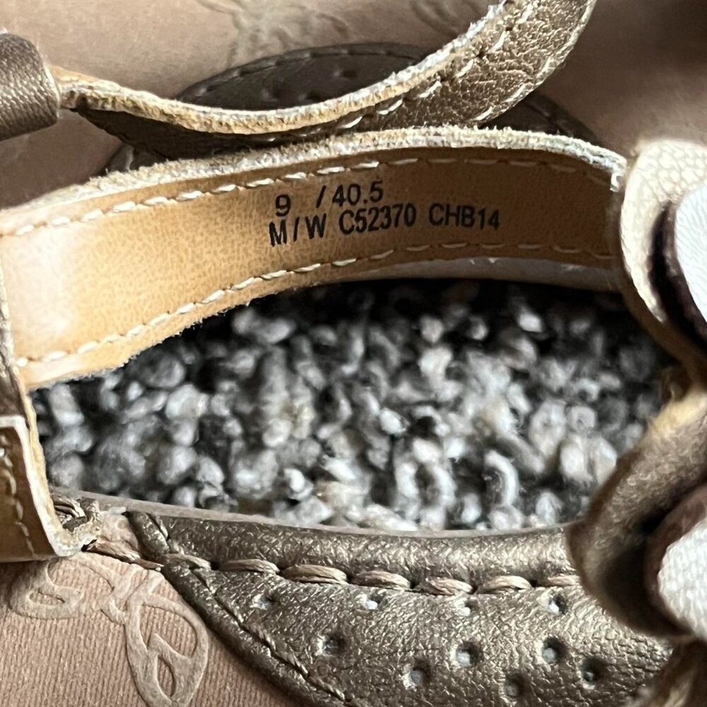 BOC Gold Flower Sandals Butterfly Sole Womens 9 Summer Floral Cottagecore Fairy - Picture 4 of 5